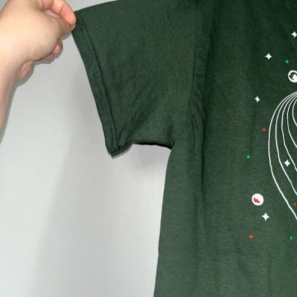 Mad Engine Santa Dinosaur in Space Graphic T-Shirt Size Medium - Picture 3 of 5